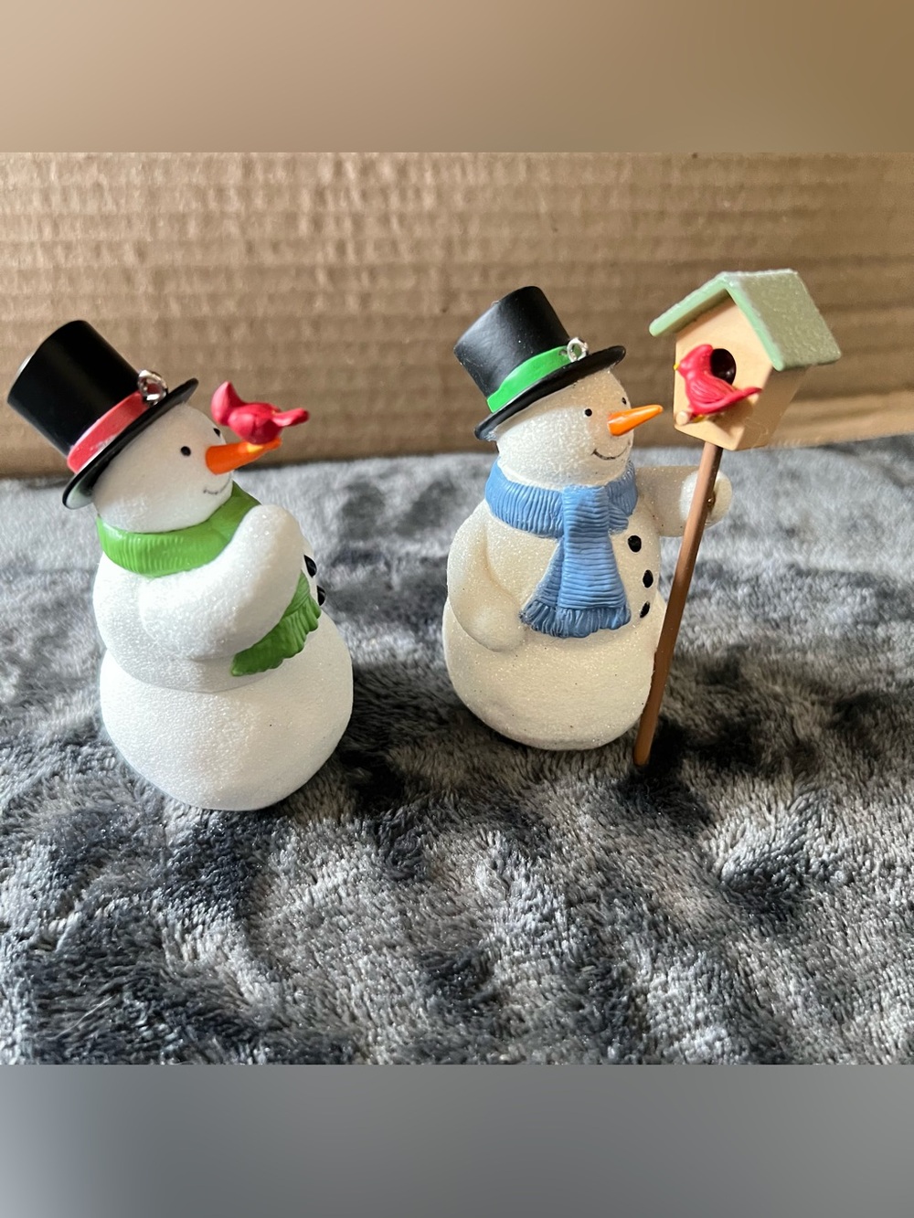 Hallmark Snowman with Cardinals Ornament Bundle 2011/2012 Christmas Keepsake